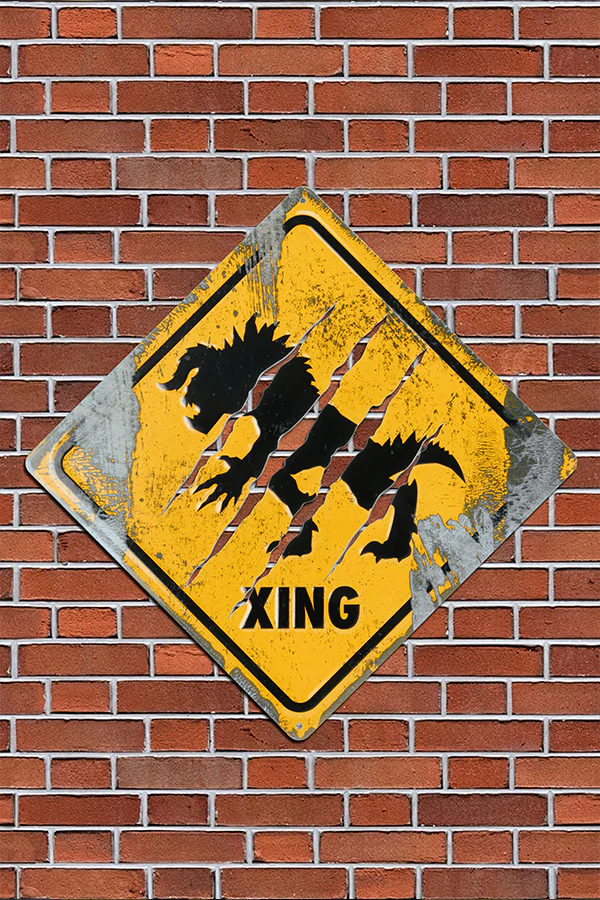 Fallout Deathclaw Crossing Metal Sign - Image 6