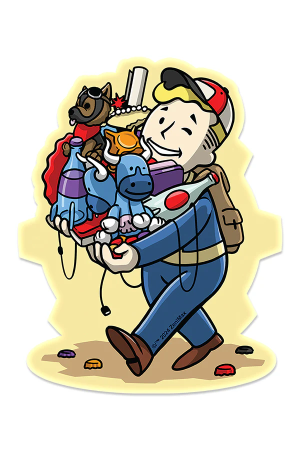 Fallout Loaded With Gear Sticker - Image 2