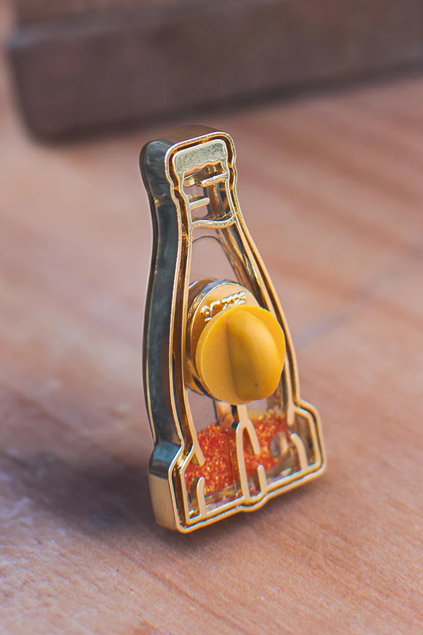 Fallout Nuka Orange Glitter Pin - Image 5