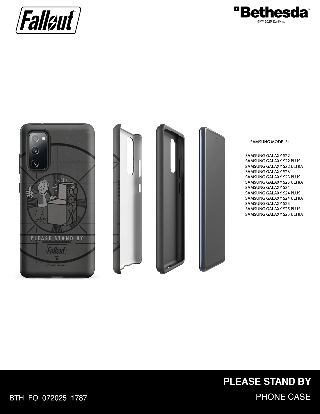 Fallout Please Stand By Samsung Galaxy Phone Case - Image 3