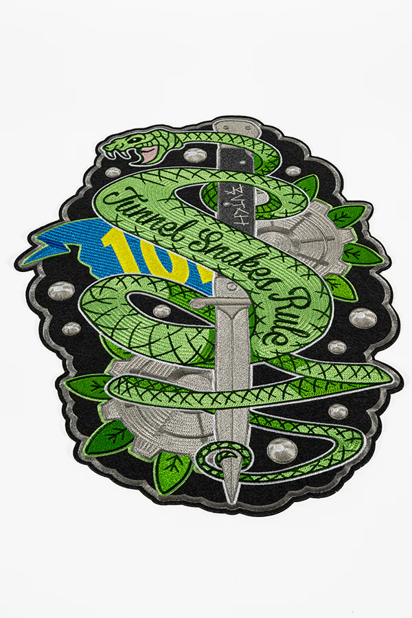 Fallout Tunnel Snakes Rule Chain Stitch Patch - Image 3